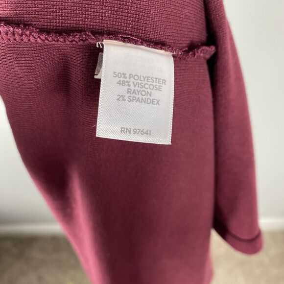 Pure Jill Womens Bordeaux Cardigan Sweater Sz Large Multi-Way Wrap Burgundy - Picture 8 of 8